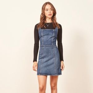 Reformation Parker Denim Pinafore Dress